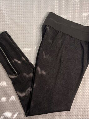 Milano Women's Med Charcoal Heather Leggings Ankle Zip Ponte Pull On Pants NWT